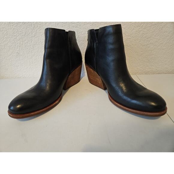 New! Kork Ease Chandra Black Leather Ankle Boot Back Zipper Women SZ 9.5 $210 - Picture 4 of 11